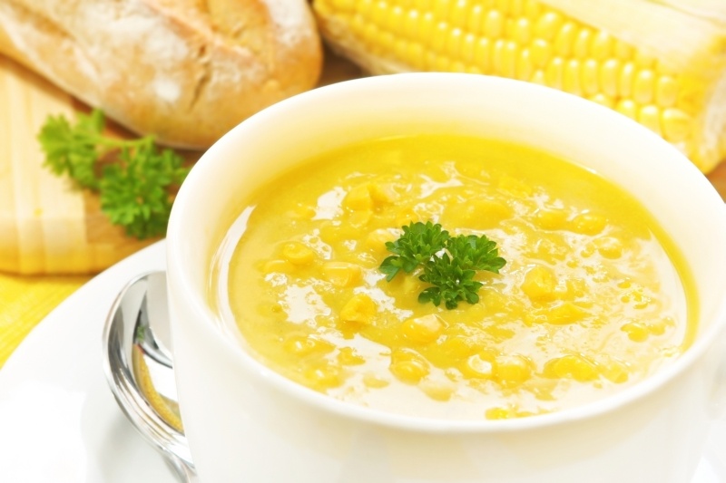 Быстрый суп с консервированной кукурузой