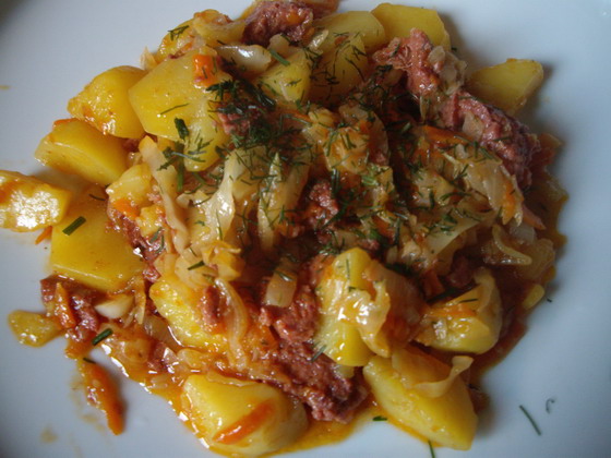 Тушеная картошка с мясом в мультиварке Редмонд — рецепт с фото пошагово
